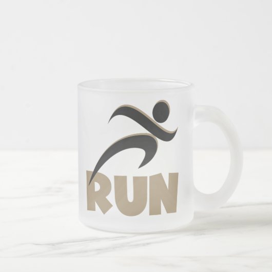 RUN Tan Matglas Koffiemok (Rechts)