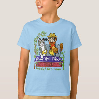 Run the Farm "Klaar, af, groei" ontwerp T-shirt