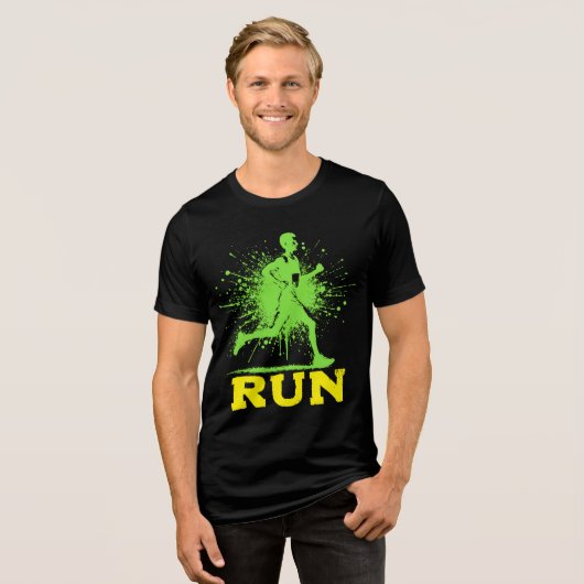 RUN Tri-Blend SHIRT (Voorkant volledig)