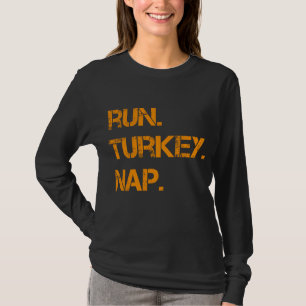 Run Turkije Nap Thanksgiving, Grappig Turkije Trot T-shirt