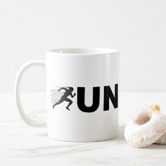 RUN Typografie Hardlopen Ontwerp | Minimalistische Koffiemok