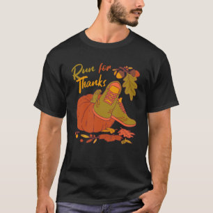 Run voor Bedankt Nurse Thanksgiving Autumn Leaves T-shirt