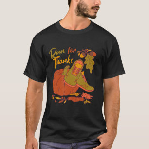 Run voor Bedankt Nurse Thanksgiving Autumn Leaves T-shirt