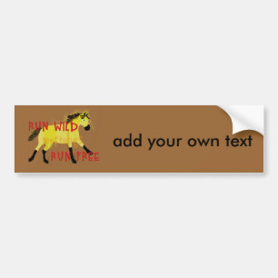 RUN WILD MUSTANGS- Collectie voor whisky Bumpersticker
