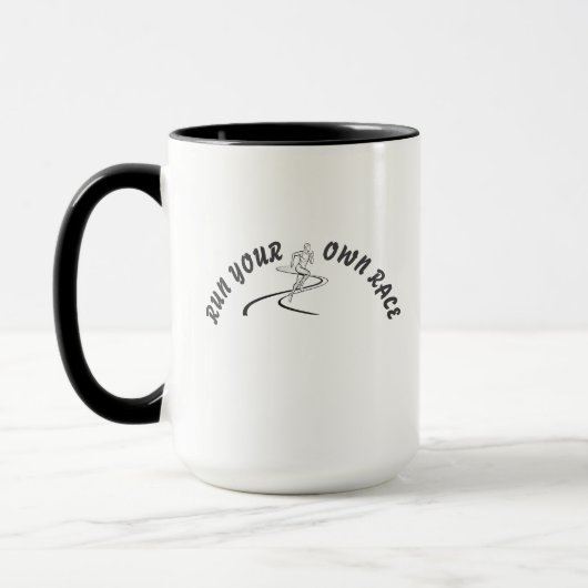Run Your Own Race Motivational Quote Mug | Inspira (Gauche)