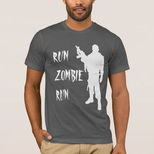 Run Zombie Run -T-shirt T-shirt (Voorkant)