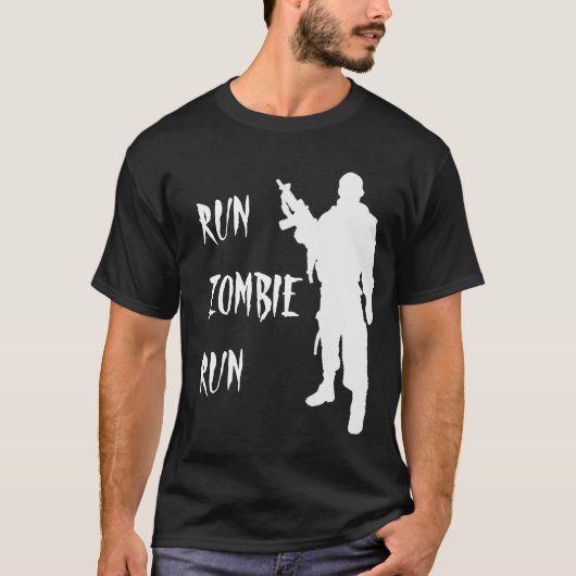 Run Zombie Run -T-shirt T-shirt (Voorkant)