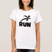 RUN zwart T-shirt (Voorkant)