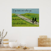 RUN - Zwijg de Stem Inspirerend CC POSTER (Keuken)