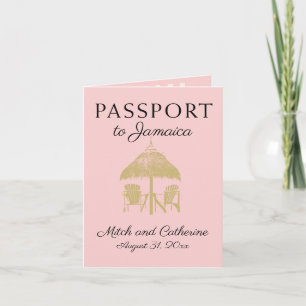 Runaway Bay Jamaica Passport Huwelijksuitnodiging