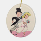 Runaway Bride & Groom Keramisch Ornament (Links)