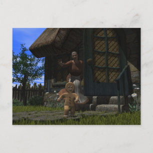 Runaway Gingerbrood Man Briefkaart