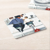 Runaway Vierkante Kartonnen Onderzetter (Schuin)