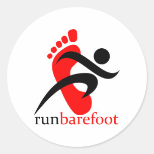 runbarefoot ronde sticker