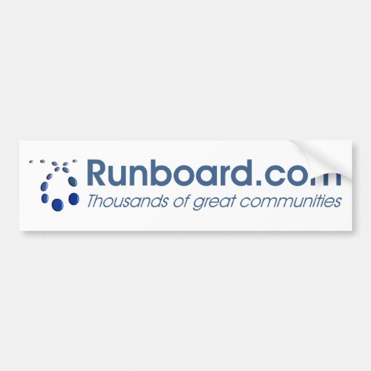 Runboard.com bumpersticker (Voorkant)