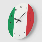 Runde Wanduhr Italien Fahne Grote Klok (Hoek)