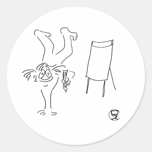 Runder Aufkleber Pippi Langstrumpf Ronde Sticker (Voorkant)