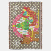 Runderen en Slaapse kerstfeestdag Deken (Voorkant Verticaal)