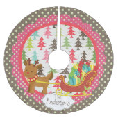 Runderen en Slaapse kerstvakantieboom Kerstboom Rok (Voorkant)