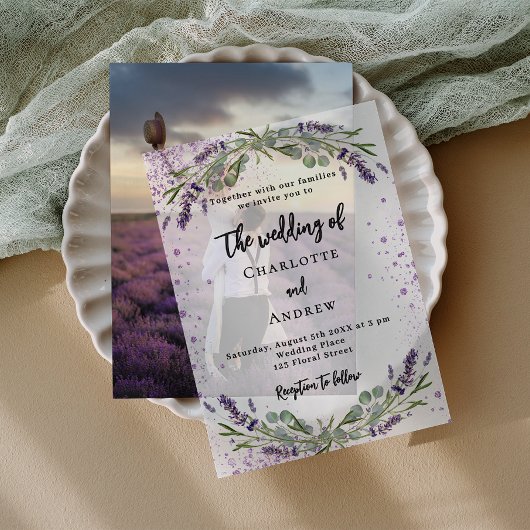 Runderen, floralen, eucalyptusbruiloft vellum uitnodigingen