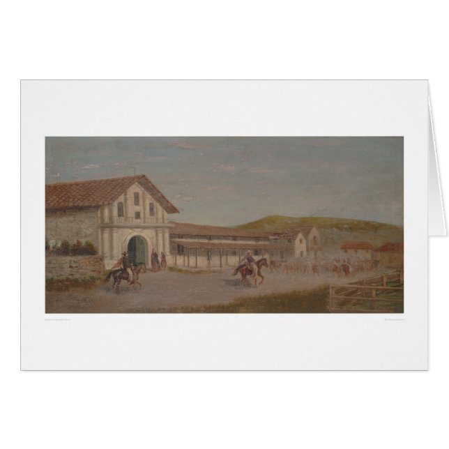 Runderen reden bij Mission Dolores, Calif. (1243) (Voorkant Horizontaal)