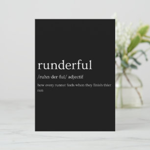 Runderful Running Definition Funny Runner Gift Feestdagenkaart