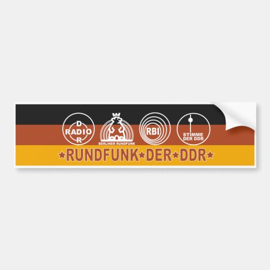 RUNDFUNK DER DDR BUMPERSTICKER (Voorkant)