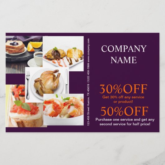 Rundhamburger sandwich kip private chef catering flyer (Voorkant)