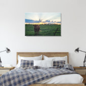 Rundvee Boerderij Sunset Canvas Afdruk (Insitu (Slaapkamer))