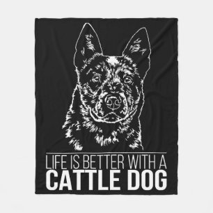 Rundvee Hondenleven is beter hondengezegde Fleece Deken