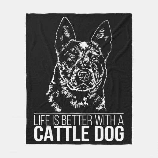 Rundvee Hondenleven is beter hondengezegde Fleece Deken (Voorkant)