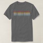 Rundvee Koe Rode Angus Farmer T-shirt (Design voorkant)