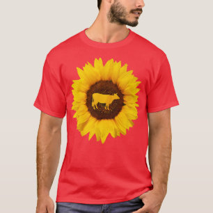 Rundvee - Man Koe Boerderij zonnebloem T-shirt