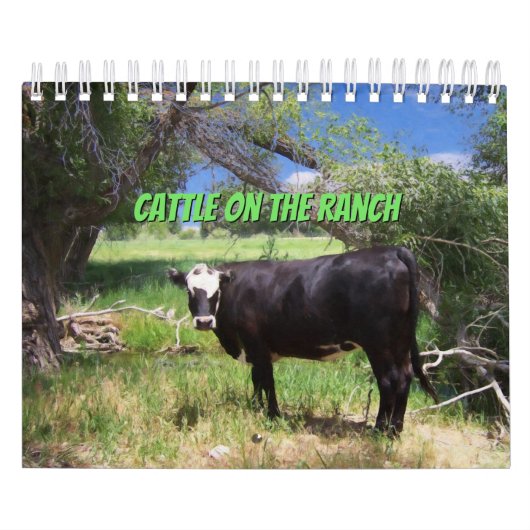 Rundvee op ranch kalender (Hoes)