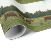 Rundvee van bruin en wittehereford cadeaupapier (Rol Hoek)