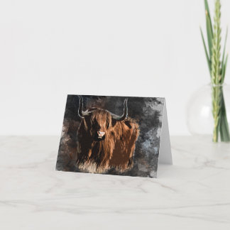 Rundvee Westerne Koe Bull Notecard Notitiekaartje