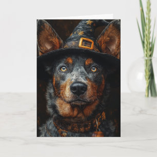 Rundveehond Halloween Feestdagen Kaart