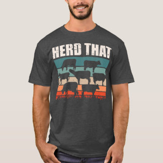 Rundveeteelt i Koe boer boer pun i herd therd T-shirt