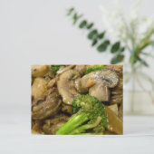 Rundvlees, broccoli en champignonbroed briefkaart (Staand voorkant)
