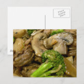 Rundvlees, broccoli en champignonbroed briefkaart (Voorkant / Achterkant)