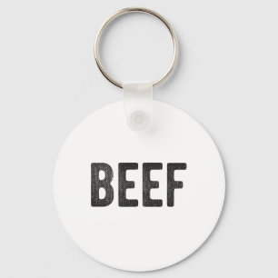 Rundvlees cadeau voor mannen BBQ vlees liefhebbers Sleutelhanger