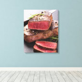 rundvlees canvas afdruk (Insitu (Houten vloer))
