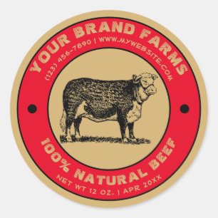 rundvlees Label Sjabloon