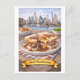 Rundvlees Manhattan (Amerikaanse Voedsel Serie) Briefkaart