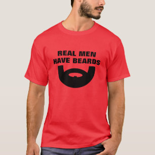 Rundvlees t shirt Echte mannen met baarden