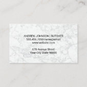 Rundvleesdiagram | Goud metaalgereedschap Visitekaartje (Achterkant)