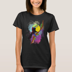 Rundwoudvee Tropische vogel Wilddieren Kleurrijk T-shirt