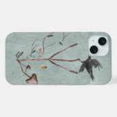 Rune Algiz avec branches et corbeau (Verso Horizontal)