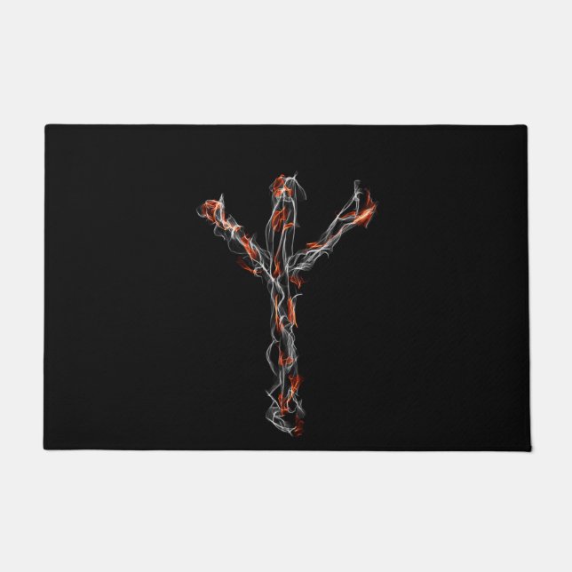 * RUNE ALGIZ * DEURMAT (Voorkant)