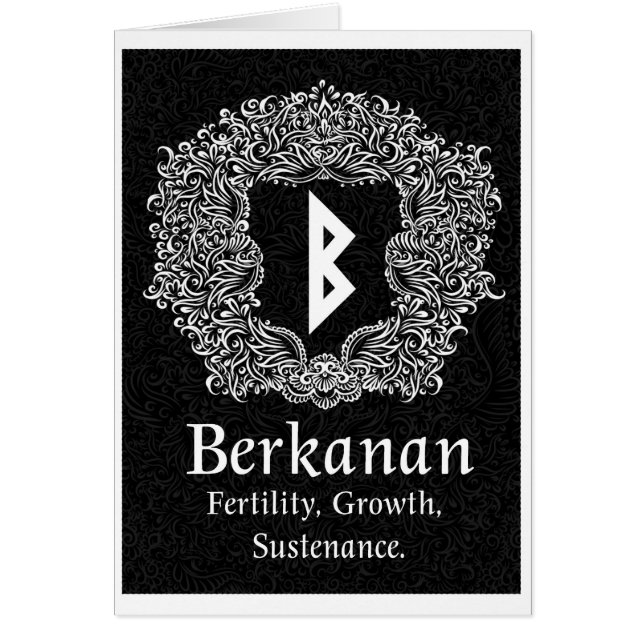 Rune Berkanan /Fertilité / Version noire (Devant)